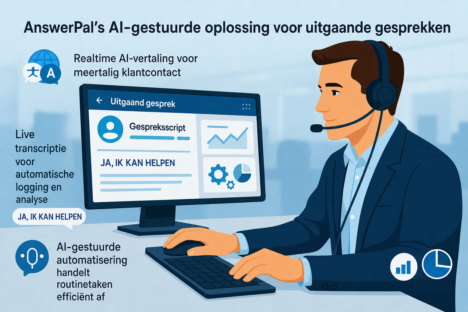 AI-gestuurde oplossing voor uitgaande gesprekken